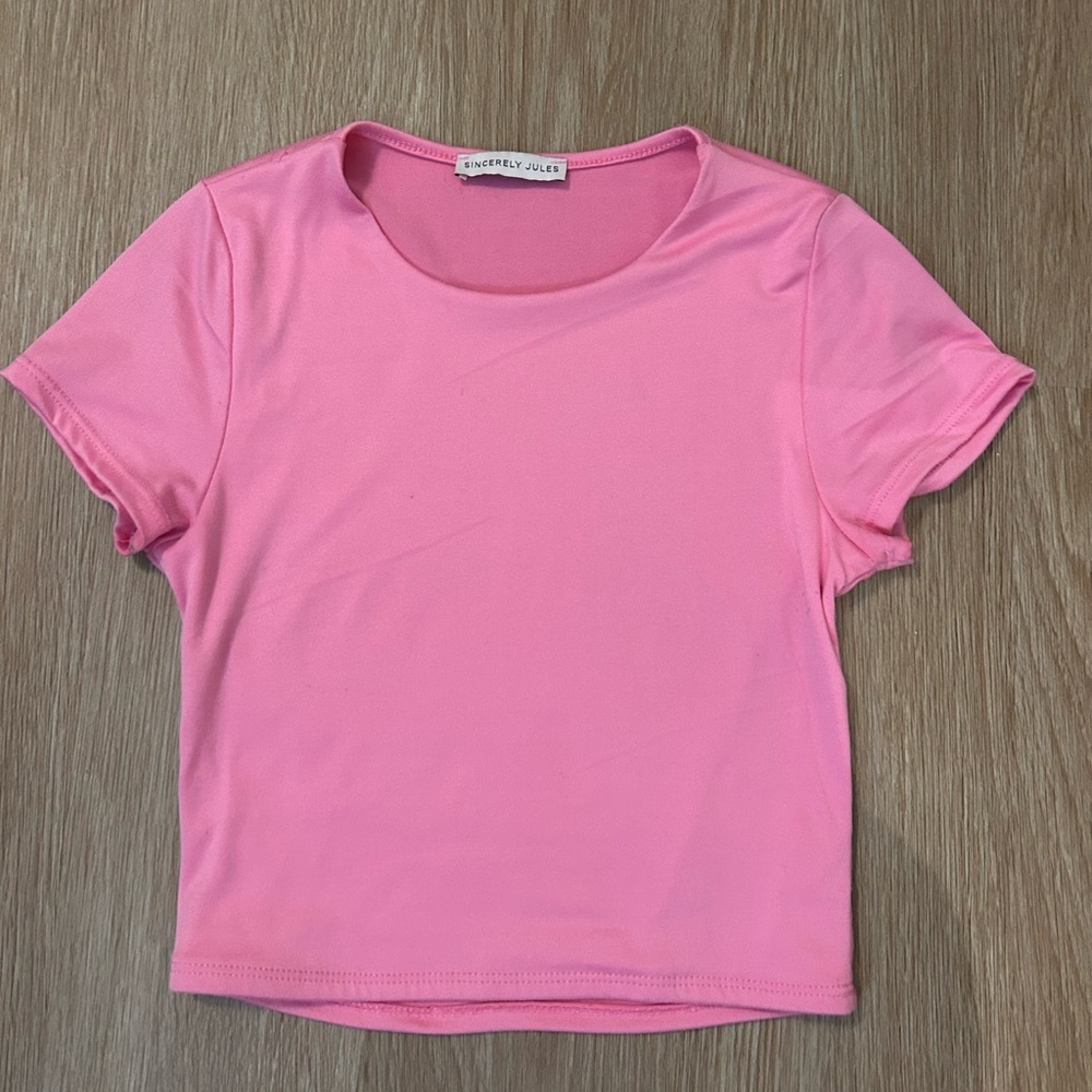 Sincerely Jules Pink Crop Top